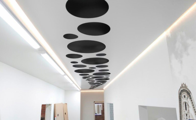 Canvas stretch ceiling - BARS & RESTAURANTS - Stretch Ceilings - acoustic /  perforated / light